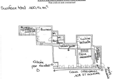 A LOUER Bureaux 100m2 ref 1454094-0L
