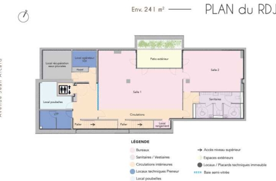 A LOUER Bureaux 1021m2 ref 1462014-0L