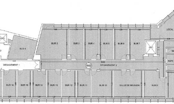 A LOUER Bureaux 1102m2 ref 1224578-0L