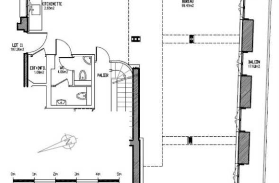 A LOUER Bureaux 110m2 ref 1134863-0L