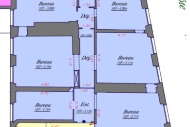 A LOUER Bureaux 124m2 ref 1224666-0L