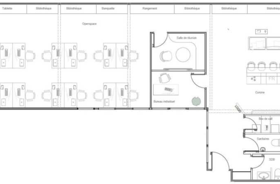 A LOUER Bureaux 125m2 ref 1119087-0L