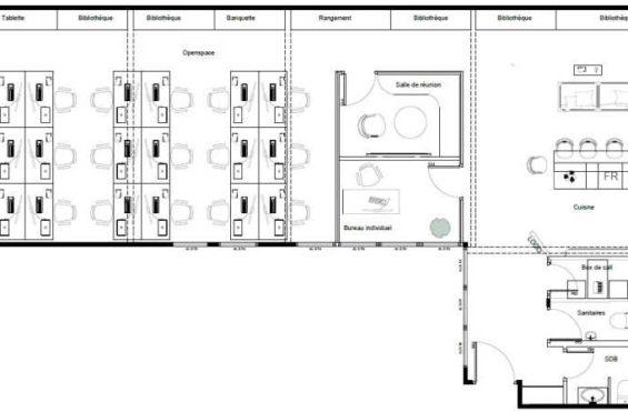 A LOUER Bureaux 125m2 ref 1224626-0L