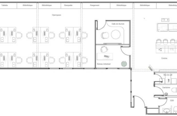 A LOUER Bureaux 125m2 ref 1238637-0L