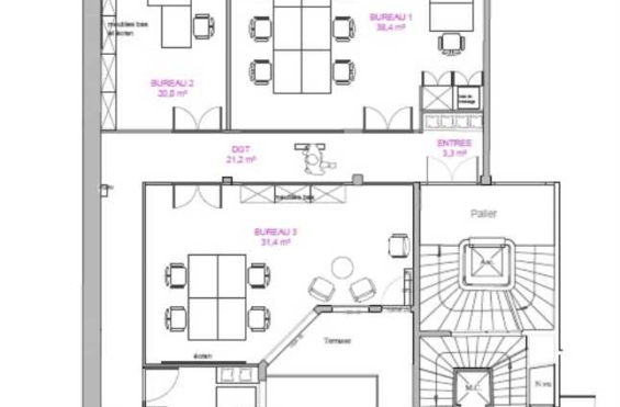 A LOUER Bureaux 138m2 ref 1454013-0L