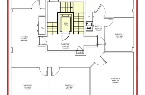 A LOUER Bureaux 147m2 ref 1462030-0L