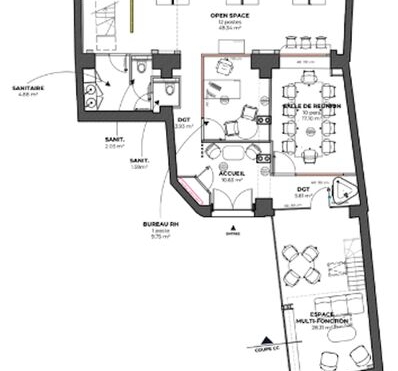 A LOUER Bureaux 152m2 ref 1462126-0L