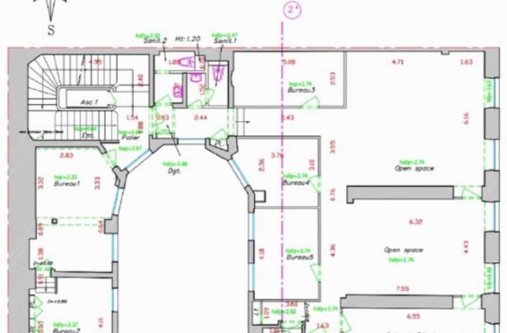 A LOUER Bureaux 162m2 ref 1755651-0L