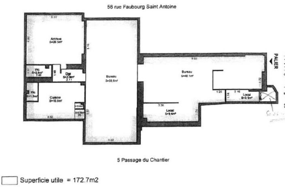 A LOUER Bureaux 172m2 ref 2162936-0L