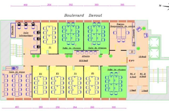 A LOUER Bureaux 257m2 ref 1238676-0L
