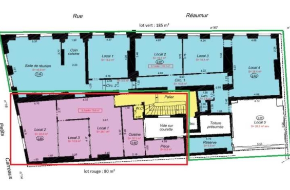 A LOUER Bureaux 265m2 ref 1238634-0L