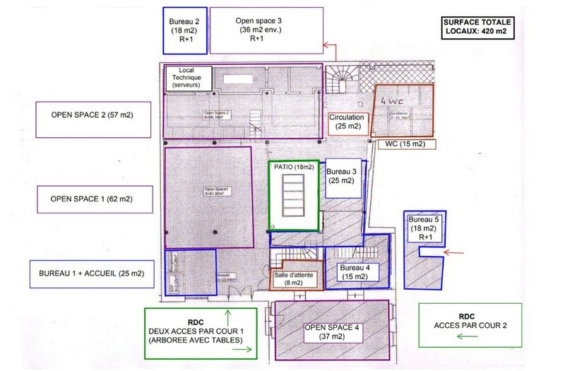 A LOUER Bureaux 420m2 ref 2179664-0L