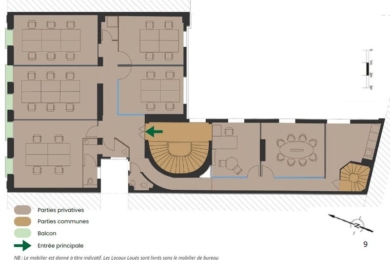 A LOUER Bureaux 721m2 ref 1462149-0L