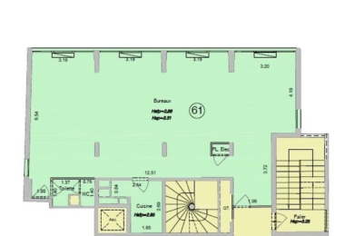 A LOUER Bureaux 737m2 ref 2141797-0L