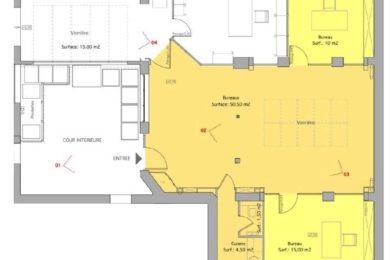 A LOUER Bureaux 82m2 ref 1454007-0L