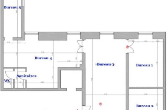 A LOUER Bureaux 90m2 ref 1106142-0L