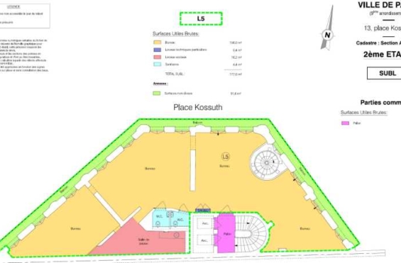 A LOUER Bureaux 928m2 ref 1462089-0L
