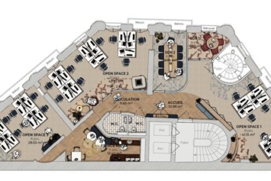 A LOUER Bureaux 928m2 ref 1462089-0L