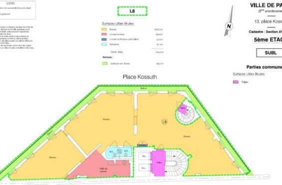 A LOUER Bureaux 928m2 ref 1462089-0L