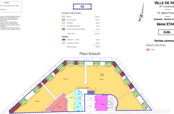A LOUER Bureaux 928m2 ref 1462089-0L