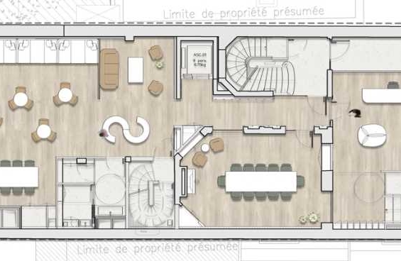 A LOUER Bureaux 953m2 ref 1118619-0L