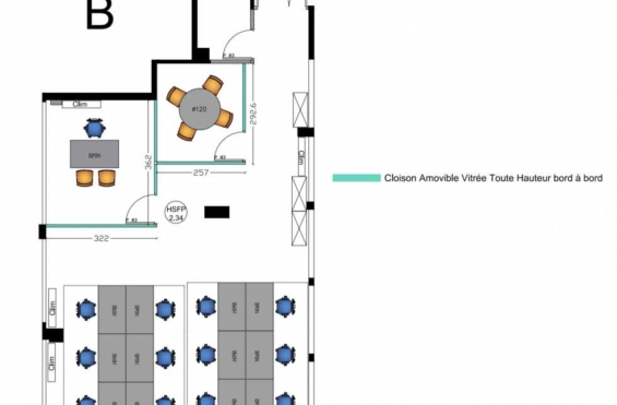 A LOUER Bureaux 95m2 ref 1062309-0L