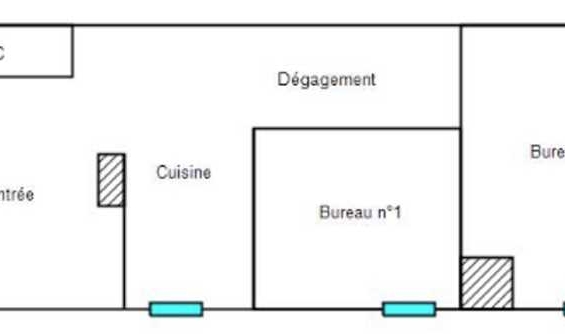 A LOUER Bureaux et Locaux professionnels 68m2 ref 1462088-0L