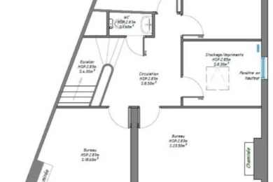 A SOUS-LOUER Bureaux 100m2 ref 1224595-0L