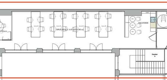 A SOUS-LOUER Bureaux 100m2 ref 1454027-0L