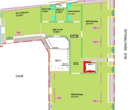 A SOUS-LOUER Bureaux 120m2 ref 1454137-0L