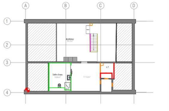 A SOUS-LOUER Bureaux 319m2 ref 1134883-0L