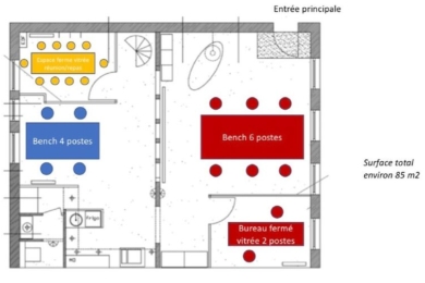A SOUS-LOUER Bureaux 85m2 ref 2155373-0L