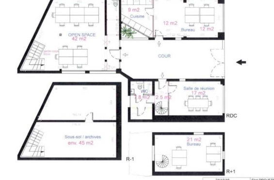 A VENDRE Bureaux 132m2 ref 1241195-0V