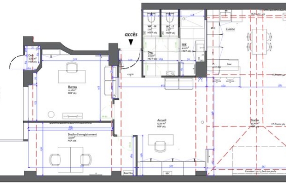 A VENDRE Bureaux et Ateliers 106m2 ref 2195385-0V